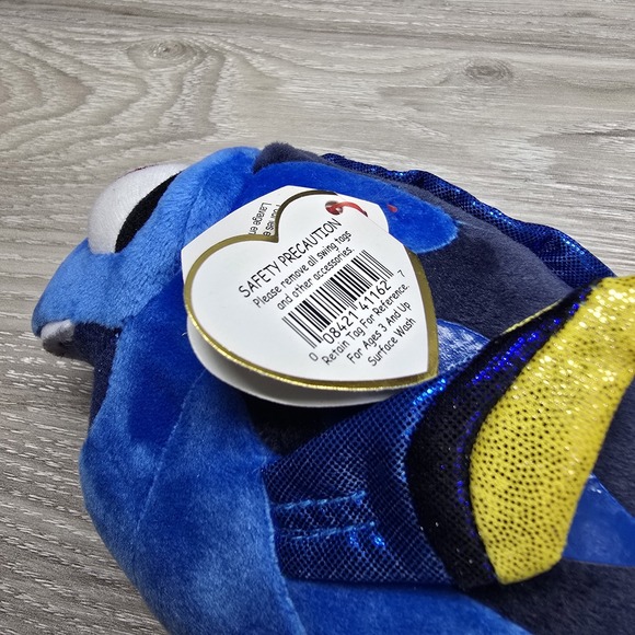 TY Sparkle Disney Finding Dory Blue Beanie Plush 9" Stuffed Animal Nemo 2016 - Picture 6 of 8